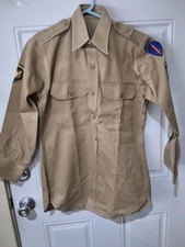 ORIGINAL KOREAN WAR US ARMY Khaki UNIFORM SHIRT Dress Sanforized Cotton Dated