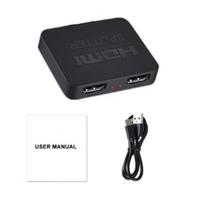 4K 1 in 2 Out HDMI Splitter Screen Repeater Video Distributor Monitor Mirror
