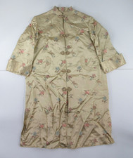 VTG 60s -80s Peony Women's Chinese Gold Brocade Kimono Robe VT900