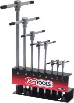 Ks Tools 158.5111 T-Griff-Sechskantschlüssel-Display   8-teilig   praktisches un