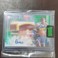 2021-22 Panini Origins Bones Hyland Rookie Auto Patch Green /5 Denver Nuggets