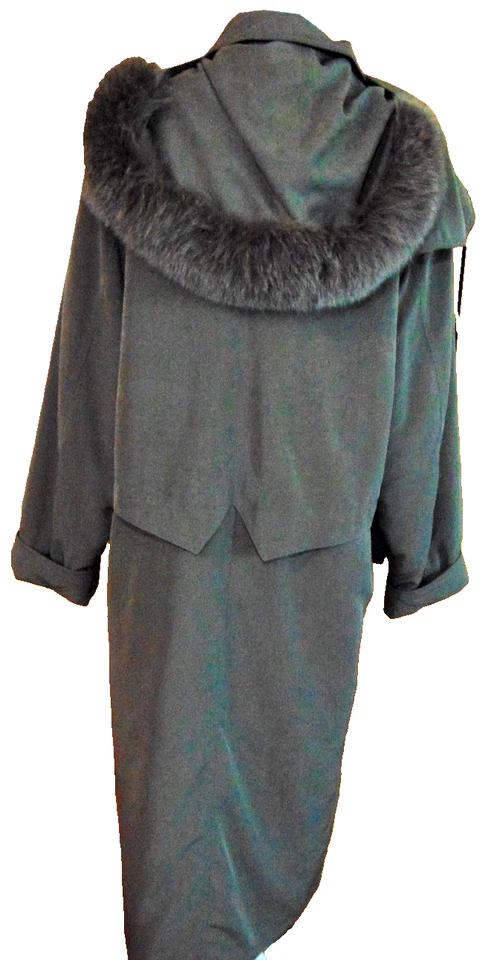 De Colección Nuage Par-by Capital Prenda Chaqueta Parka ABRIGO GABARDINA Piel de Zorro Capucha ~ 16/18 Foto 3 de 4