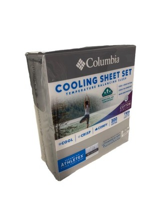 Columbia Omni Wick Temperature Balancing Sleep Cool & Dry TWIN 3 Pc Early Grey.
