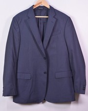 Emporio Armani G Line Blazer Jacket 52 EU 42 US Navy Blue Virgin Wool Silk Vent