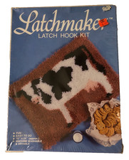Latchmaker Bossy No. 89004 Vintage 1988 Cow Cookies Latch Hook Kit Sealed New
