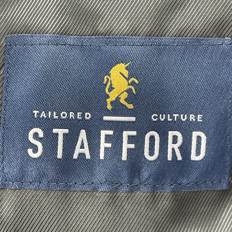 Blazer Stafford Para Hombres 52 Regular Gris Calce Clásico Lana Merino Abrigo Deportivo Chaqueta Foto 4 de 4