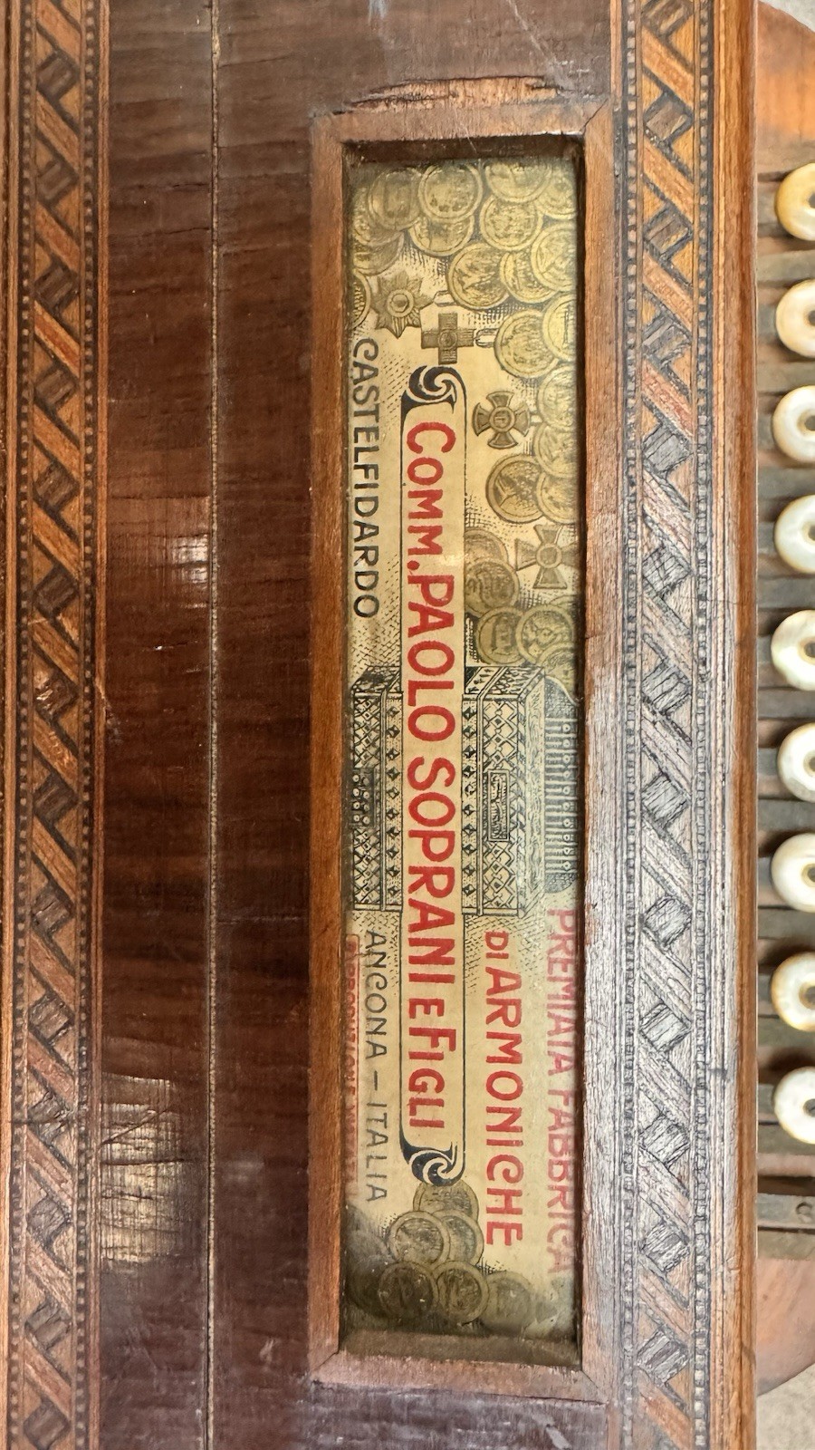 Vintage Paolo Soprani e Figli Button Accordion 