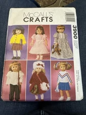 McCall's Crafts Doll Clothing Pattern 3900 UNCUT
