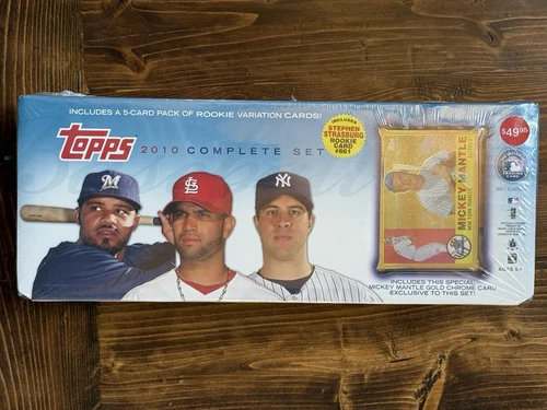 2010 Topps Factory Sealed MLB Complete Set Series 1&2 - Mickey Mantle Chrome