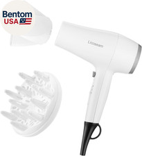 Hair Dryer, 1875W Compact Hair Blow Dryer, with Diffuser and Concentrator, White