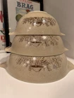 3 Nesting Bowls Vintage Pyrex Forest Fancies Mushroom Cinderella Nesting Bowl