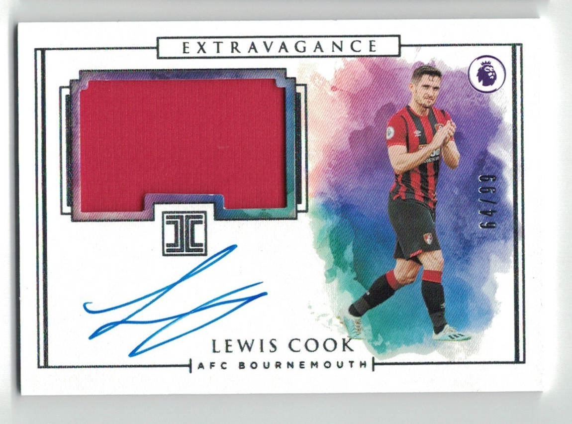 2019/20 Panini Impecc. Soccer Extravagance #EX-LC Lewis Cook Material Auto /99