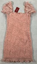 Guess NWT Dress Milkmaid Peasant Fairy Cottage Smocked Floral Ruffle SZ Medium 