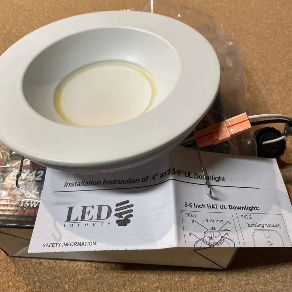 Luz de lata regulable empotrada LED retrofit de 3000 k de 5/6 pulgadas Foto 4 de 4