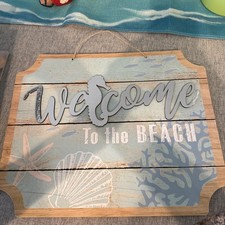 Welcome To Beach Sign 13.5 X 11