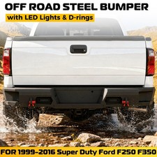 Heavy Duty Rear Bumper W Led Lights For 1999-2016 Ford Super Duty F250 F350new