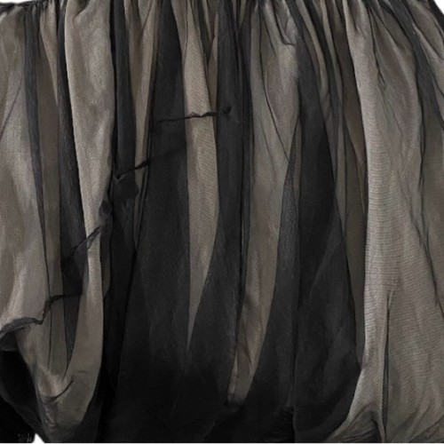Badgley Mischka Velvet Gown Drop Waist Midi Dress Black Velvet & Tulle Size 16 - 第 7/8 張圖片