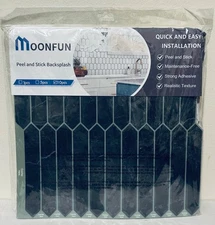 Grey/Gray Hexagon Peel-n-Stick Backsplash (10) SHEETS 12" x 12" Self-Adhesive