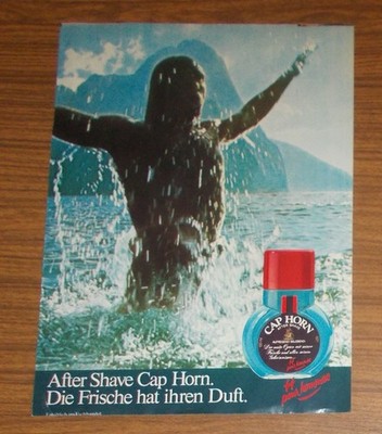 Seltene Werbung vintage CAP HORN After Shave Die neue Dimension der Frische 1978