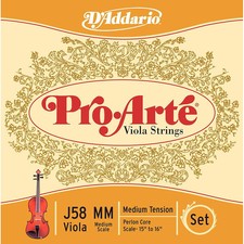 D'Addario Pro-Art Series Viola String Set 15 Medium Scale