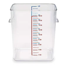 Rubbermaid Commercial Fg631800clr Square Storage Container,18 Qt,Clear