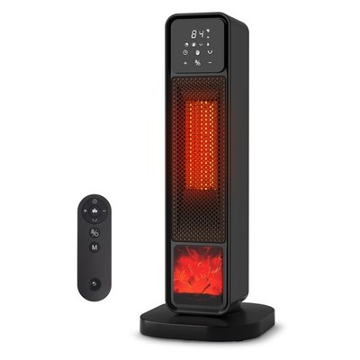 Space Heater for Indoor Use, Large Room Heater with 3D Flame Effect, 1500W El...
