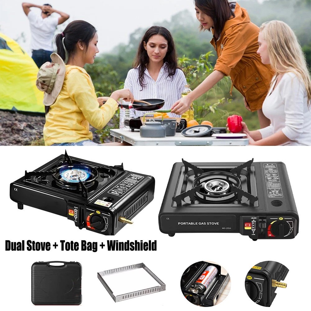High-Power 3500W Butane Camping Stove with Brass Windproof C