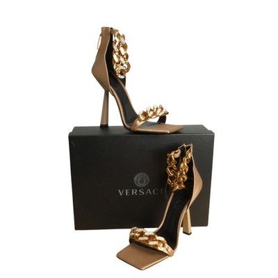 VERSACE - 2022 NIB Medusa Chain Sandal, Size-40