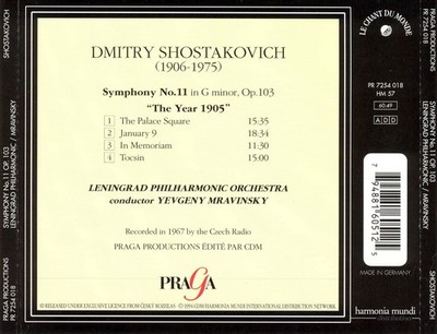 Shostakovich: Symphony No. 11 (CD, Sep-2000, Praga) for sale