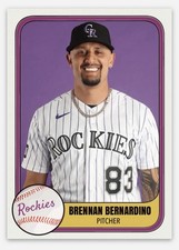 Brennan Bernardino Custom / Novelty Baseball Card Colorado Rockies