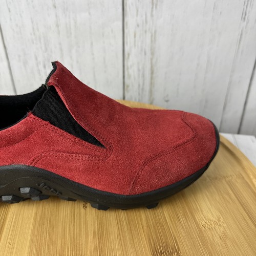 Jeep Womens Size 7.5M Red Suede Slip On All Terrain Jungle Moc - Picture 14 of 19