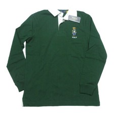 Polo Ralph Lauren Men's Green Solid Classic Fit Rugby Polo Shirt