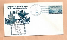 U.S.S HYADES AUG 3,1948 100 YEARS PEACE US CANADA  NAVAL COVER