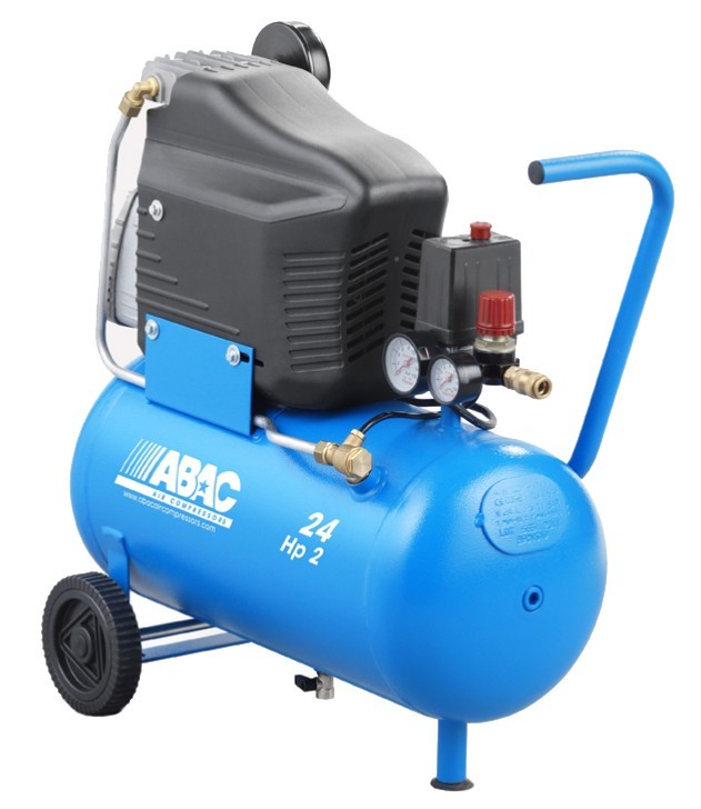 COMPRESSORE COASSIALE 24 LITRI ABAC POLE POSITION L20 (2HP) LUBRIFICATO A OLIO