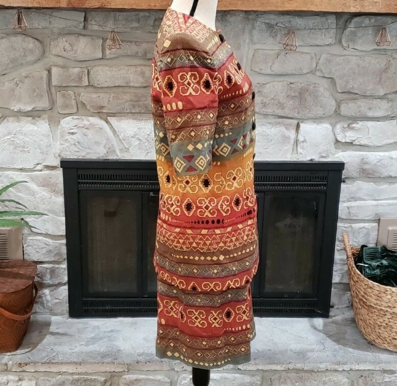 Conjunto de traje falda blazer de mezcla de lino tono tierra Doncaster 10 Foto 3 de 4