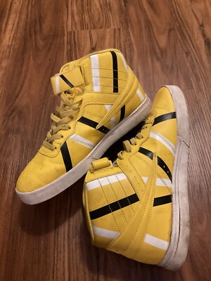 Fila High Top Basketball Vintage Mens Yellow Lifestyle Sneakers Shoes 