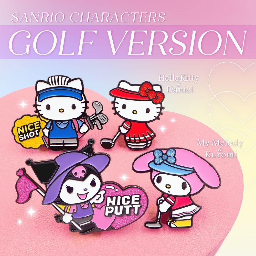 Sanrio Hello Kitty & Daniel Golf ball marker magnet chip type From Japan NEW