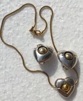 Collier Vintage Sidney Carron En Métal Doré - Style Années 80, Occasion En Bon état