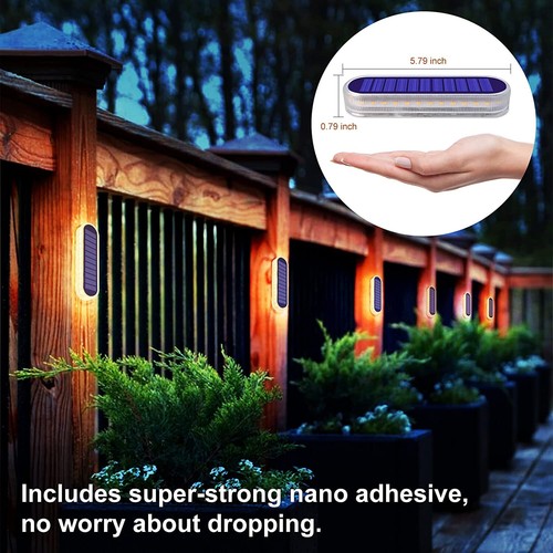 Solar Step Lights Waterproof,Warm White Solar Deck Lights Outdoor, (4 Pack) - Picture 2 of 6