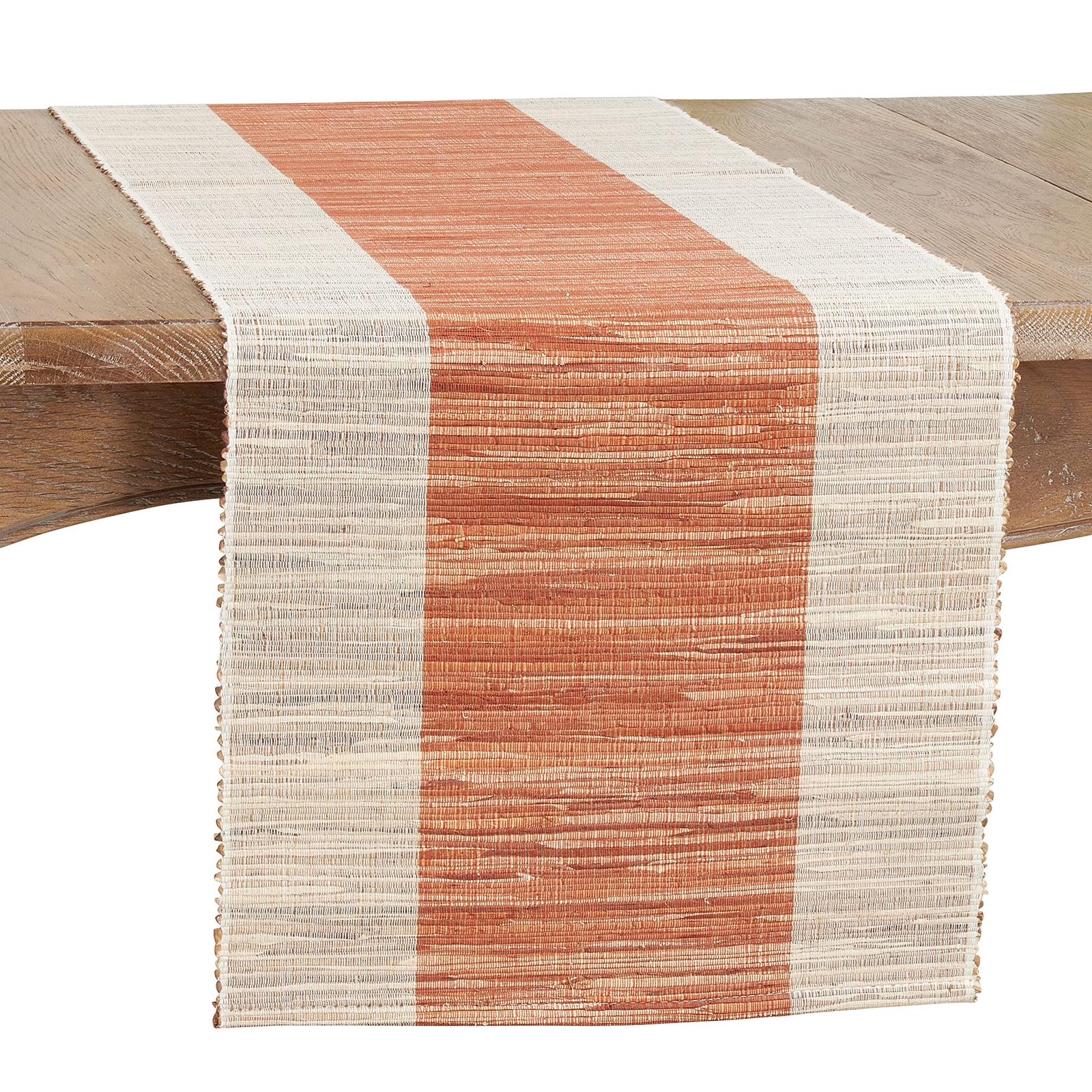 Shimmering Banded Table Runner, Rust, 16