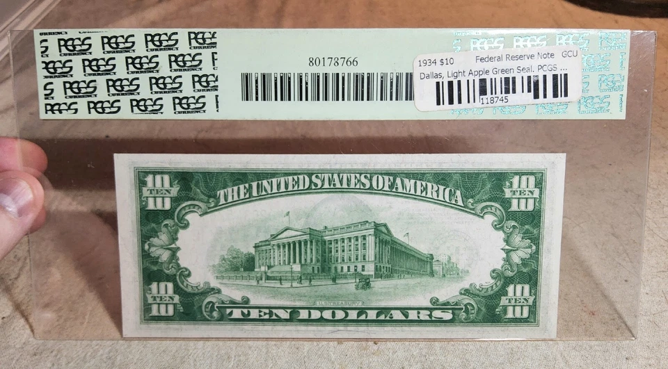 PCGS FR. 2004-K 1934 $10 BILL LGS FEDERAL RESERVE NOTE GEM NEW 66PPQ K02034526A  - Image 4 of 4