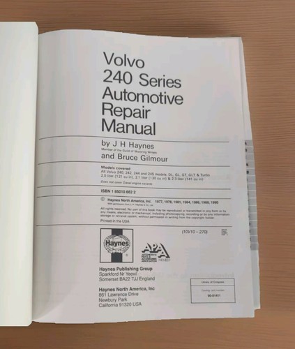 Haynes Volvo 240 Series 1974 thru 1990 Gasoline Engine Repair Manual NEW - Imagen 5 de 8