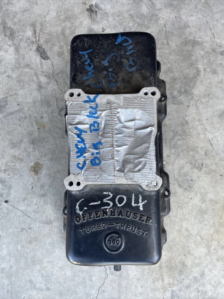 Offenhauser Turbo Empuje 360 Colector de admisión Plenum Riser BBC Big Block Chevy Foto 2 de 4