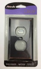 AMERELLE DECOR 163DDB DUPLEX  WALL PLATE AGED BRONZE FREE SHIPPING