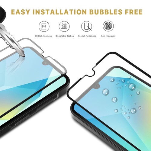 For Samsung Galaxy A16 5G Tempered Glass Screen Protector Cover, Full Coverage - Photo 4 sur 4