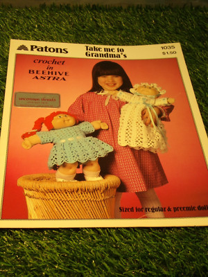 patons take me to grandma's crochet patterns for girls dolls