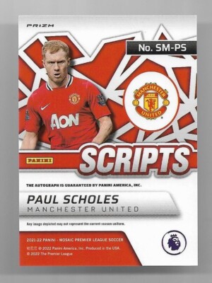 直筆サインカード Prizm Choice Paul Scholes Panini Paul Scholes Soccer Sports Trading Cards