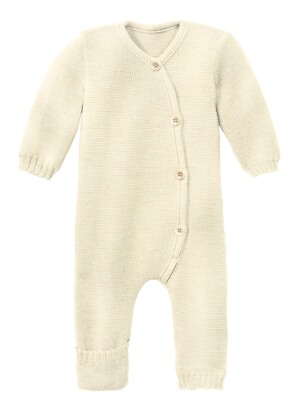 Disana Melange trui baby & peuter - 100% biologisch merino - ademend & warm - unisex maat 50-104 - duurzaam & fair - rekbaar met knoopsluiting - Made in Germany, 74-80
