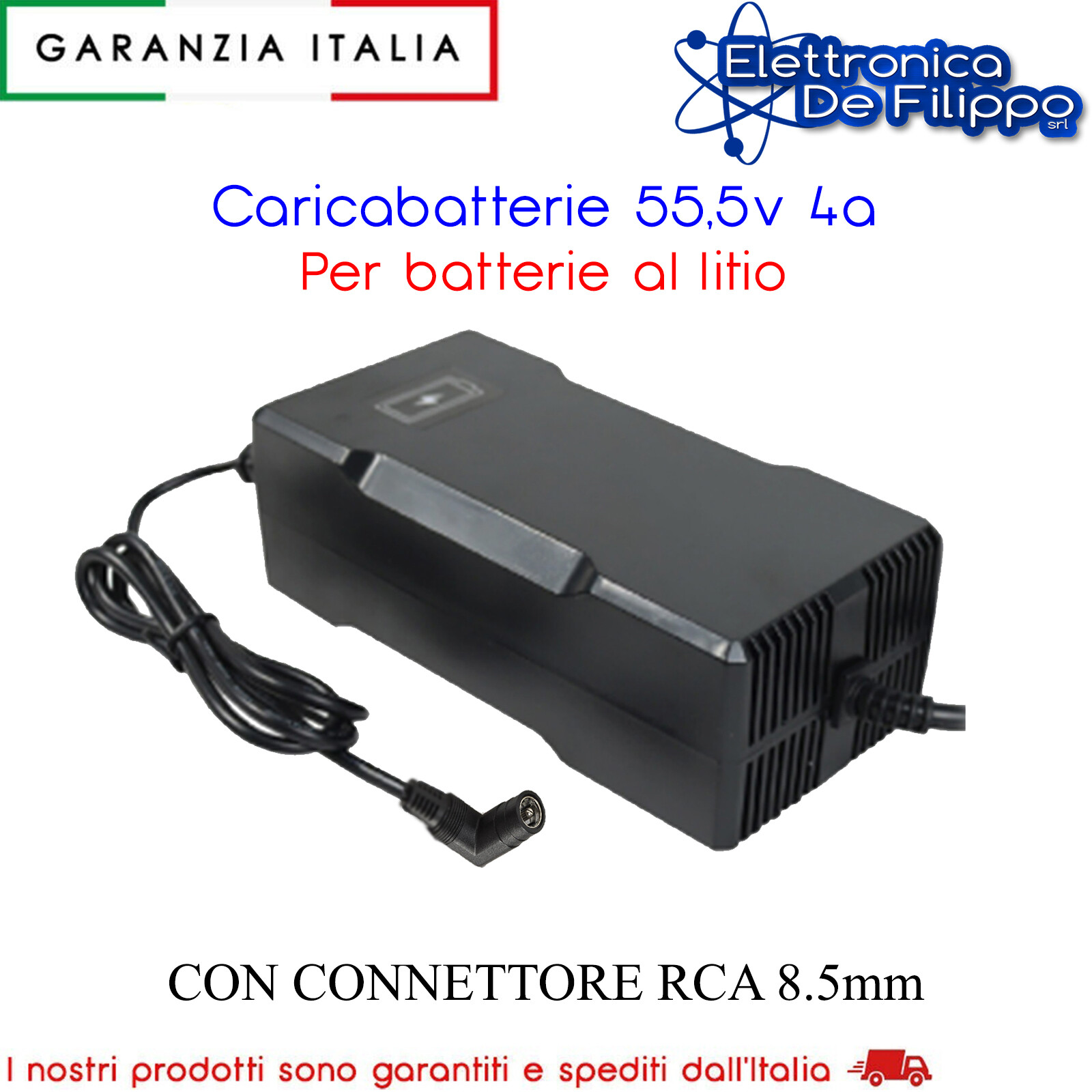 Caricabatterie Switching Li-Ion 55,5V 4A - Ricarica Rapida Sicura 15S