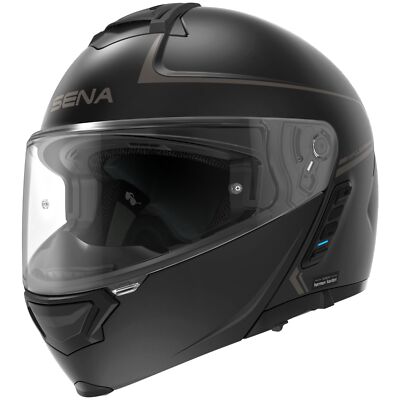 Sena Impulse Klapphelm mit Sprechanlage E2206 Gr. L - Schwarz Matt